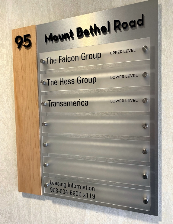 wood & Metal Building Directory 1 | Project Sign Architectural Signage